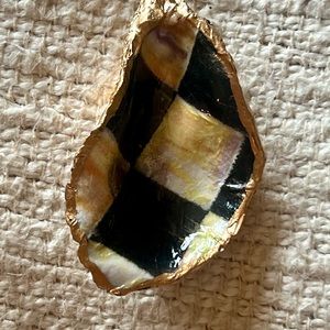 Beautiful Decoupaged Oyster Shell “Courtley Check MacKenzie Childs” Inspired …